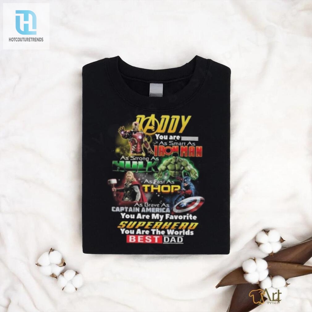 Daddy As Smart As Iron Man  2024 Marvel Tee
