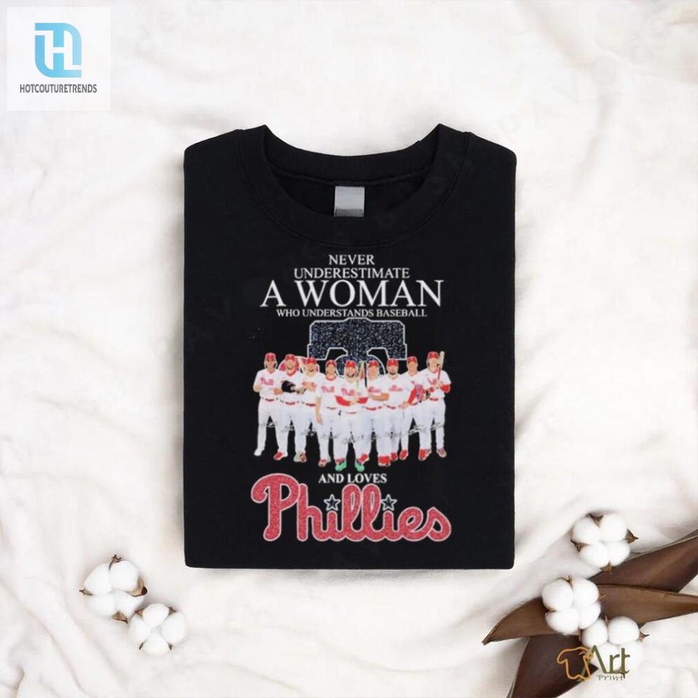 Funny Phillies Fan Shirt Woman Who Loves Baseball  Diamonds