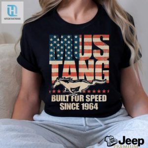 Speedy Mustang Tee Humorous Tribute Since 64 hotcouturetrends 1 2