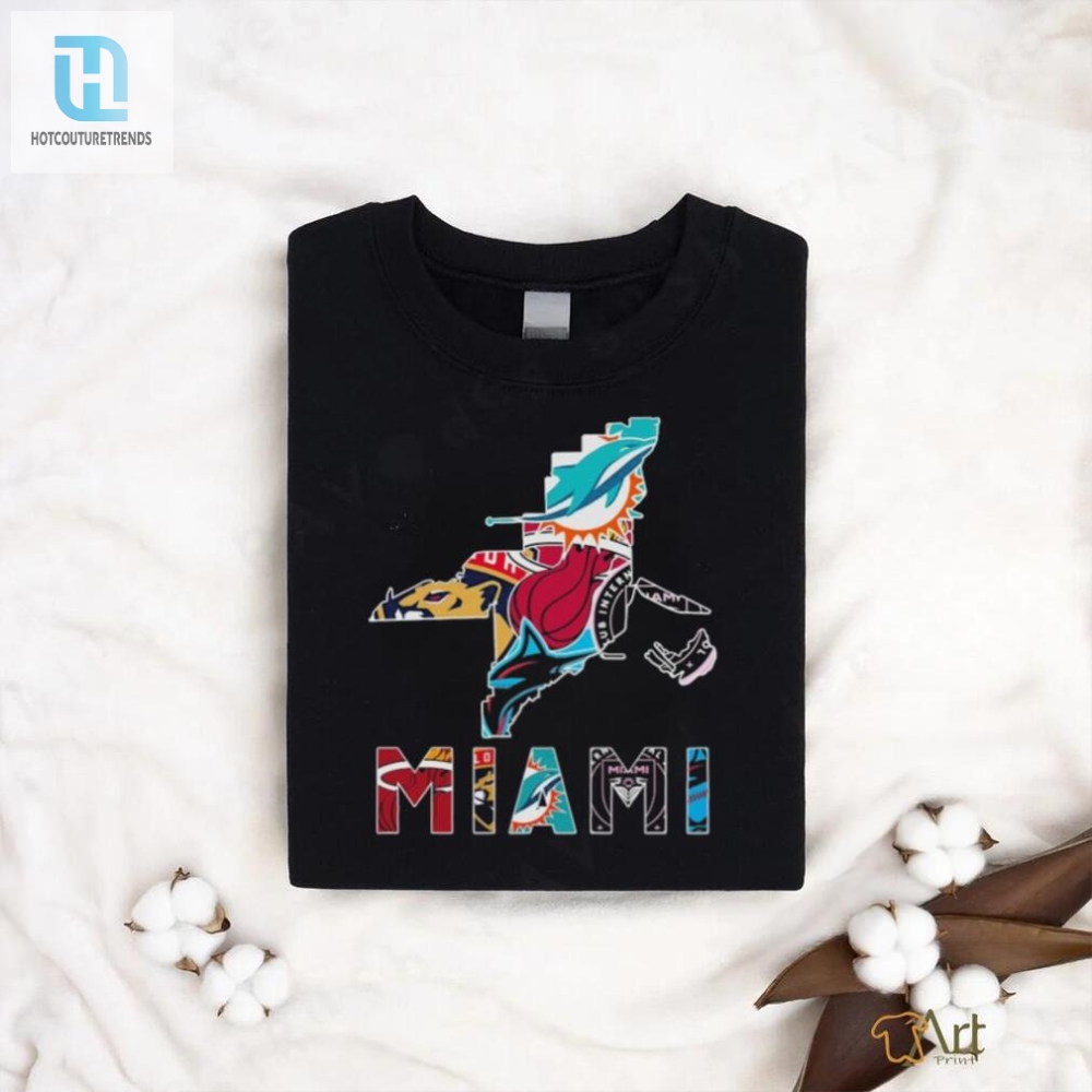 Miami Map Shirt Spot Your Team And Laugh Out Loud