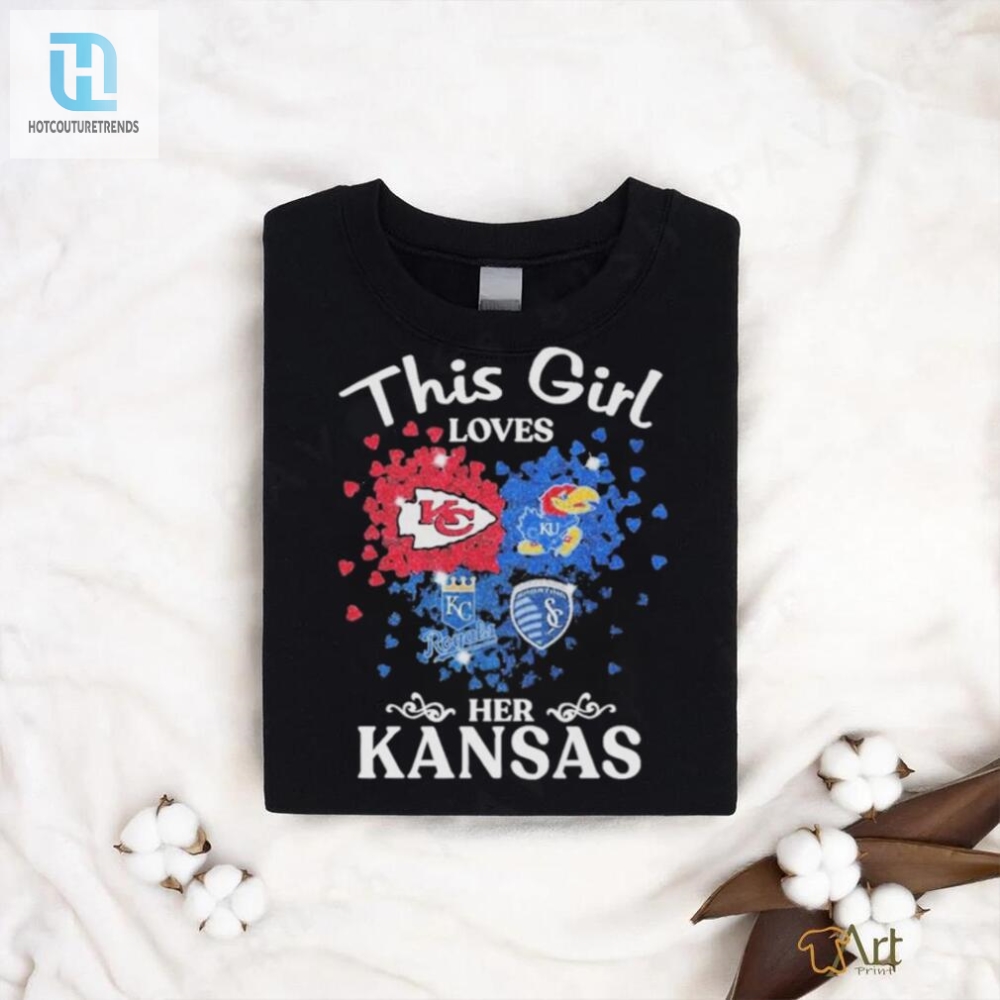 Funny This Girl Loves Her Kansas Teams Diamond Shirt