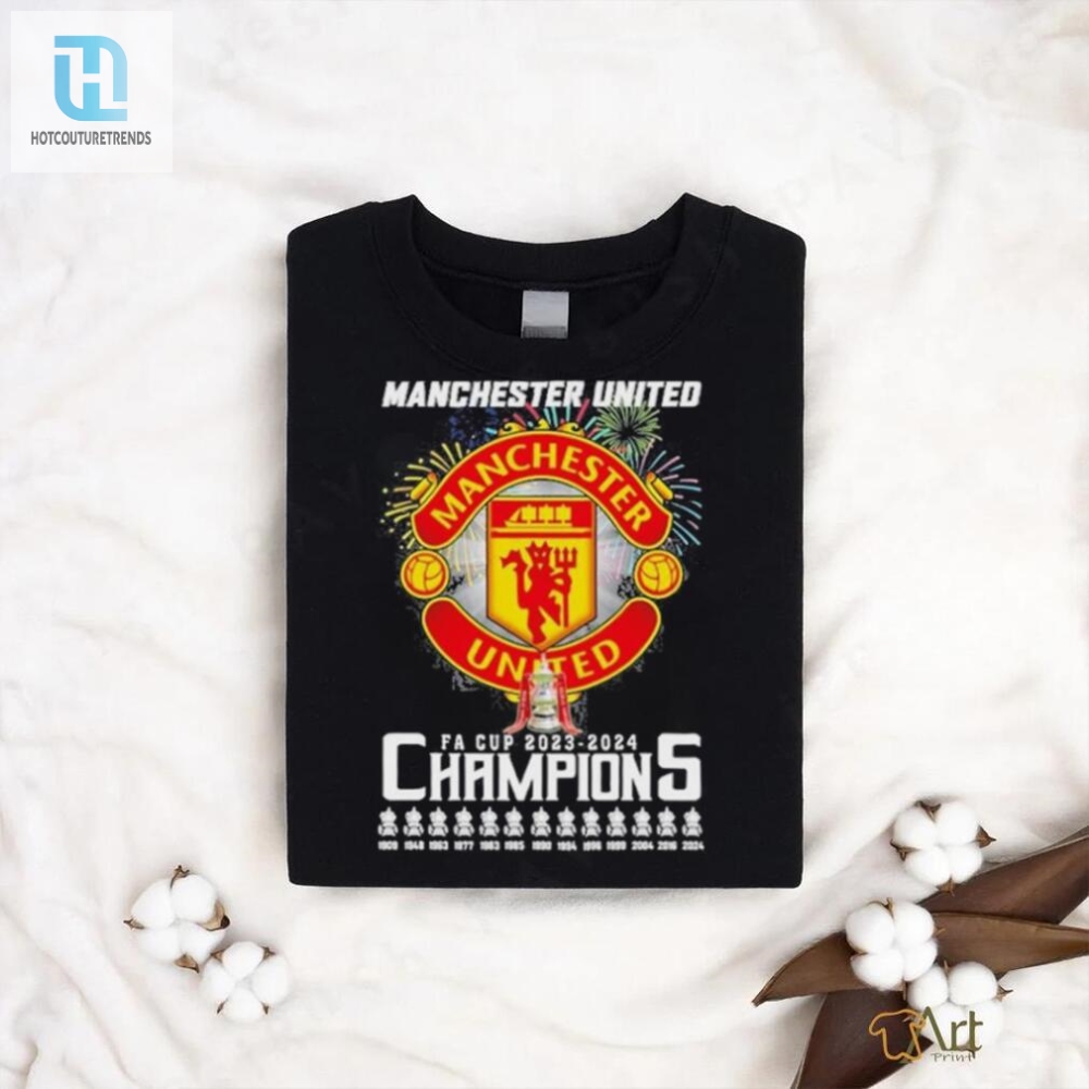 Score Big Man United Fa Cup Champs Shirt 20232024