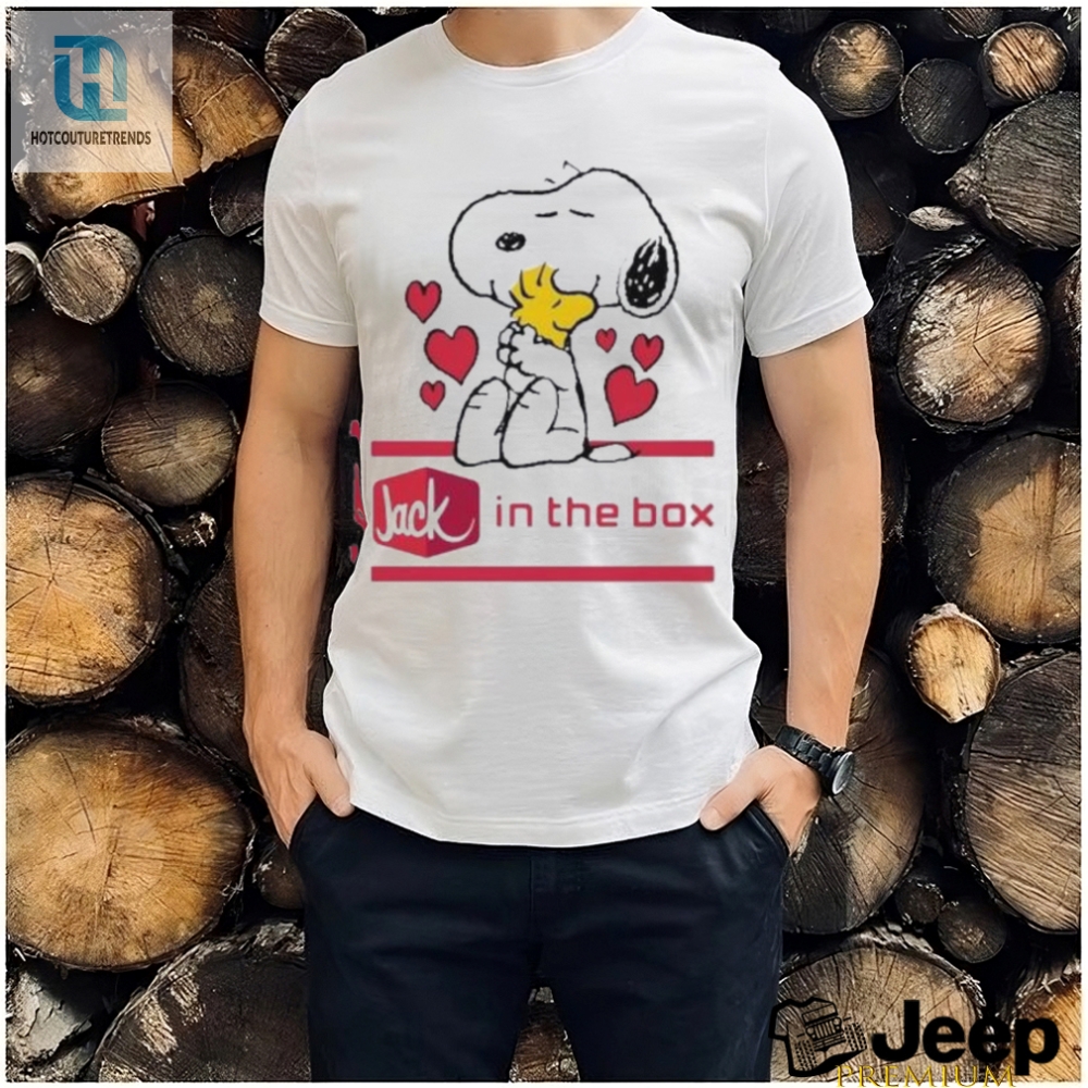 Snoopy  Woodstock Love Jack In The Box  Funny Logo Shirt