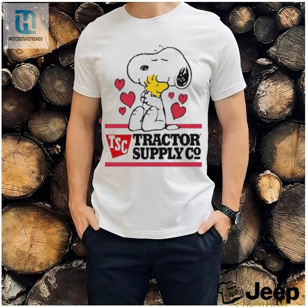 Get Laughs Snoopy  Woodstock Tractor Supply Tee