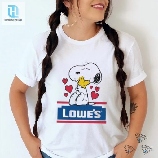 Get Cozy With Snoopy Woodstock Lowes Logo Shirt Laughs hotcouturetrends 1