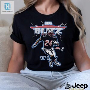 Score Big Laughs Nfl Blitz Ty Law 24 Patriots Tee hotcouturetrends 1 2