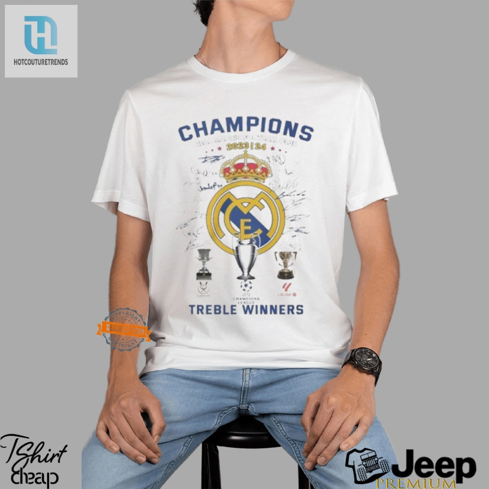 Real Madrid Treble Tshirt For Legendary Fans Only