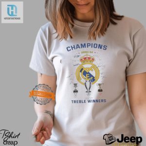 Real Madrid Treble Tshirt For Legendary Fans Only hotcouturetrends 1 2