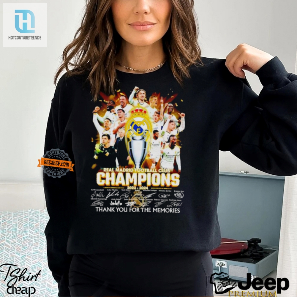 Real Madrid 2324 Shirt Thanks For The Memories Champs