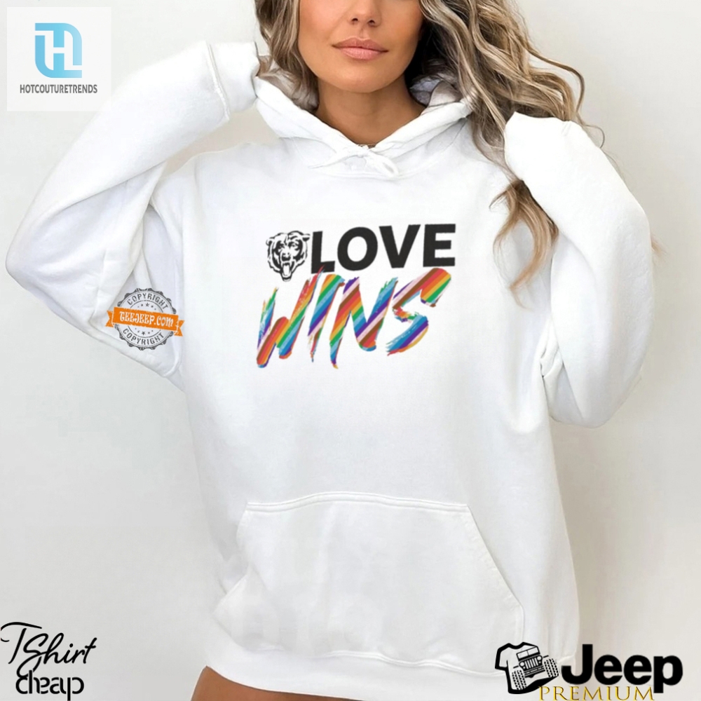 Chicago Bears Pride Shirt 2024 Love Wins With A Smile