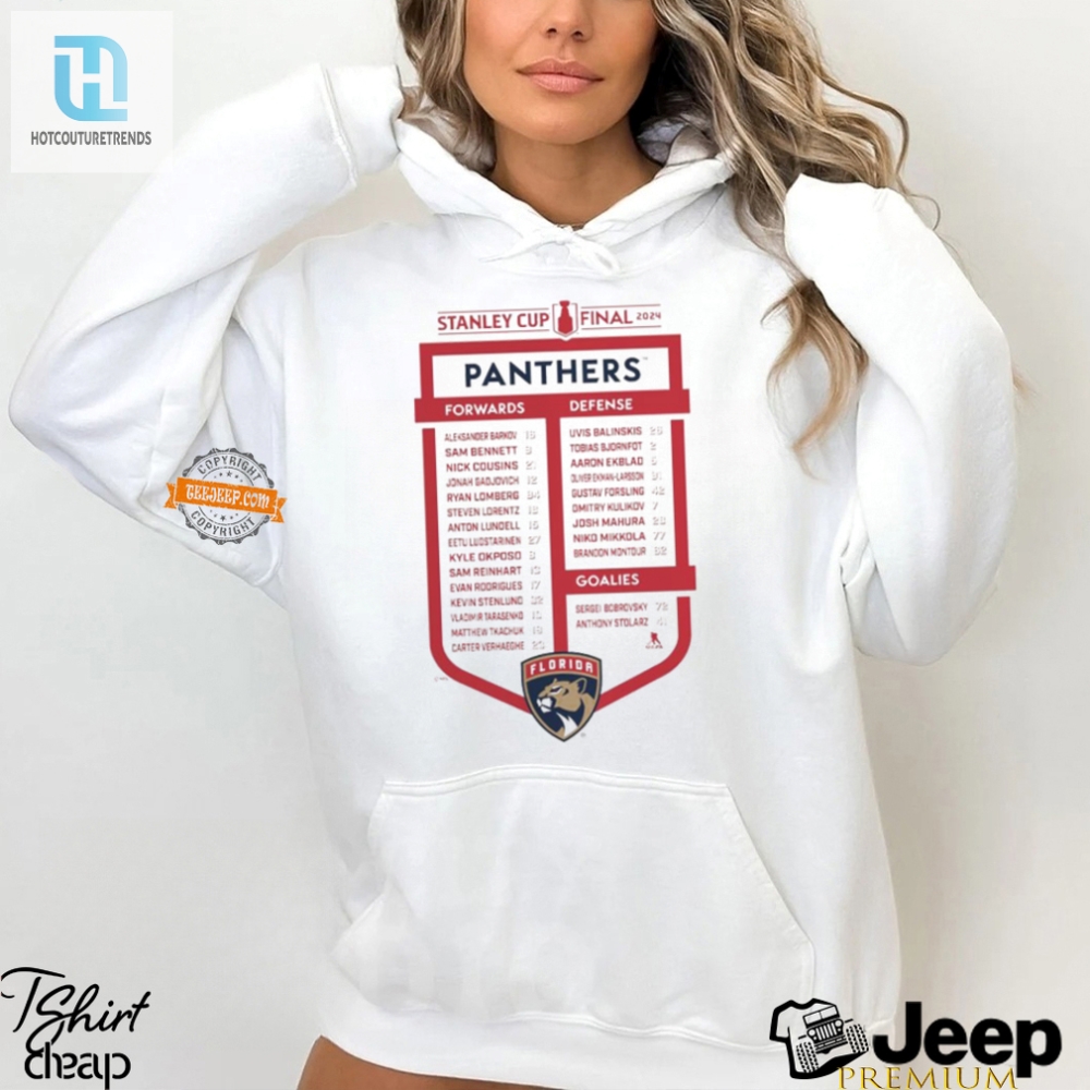 Purrfect Panthers 2024 Cup Final Roster Tee  Get Yours Now