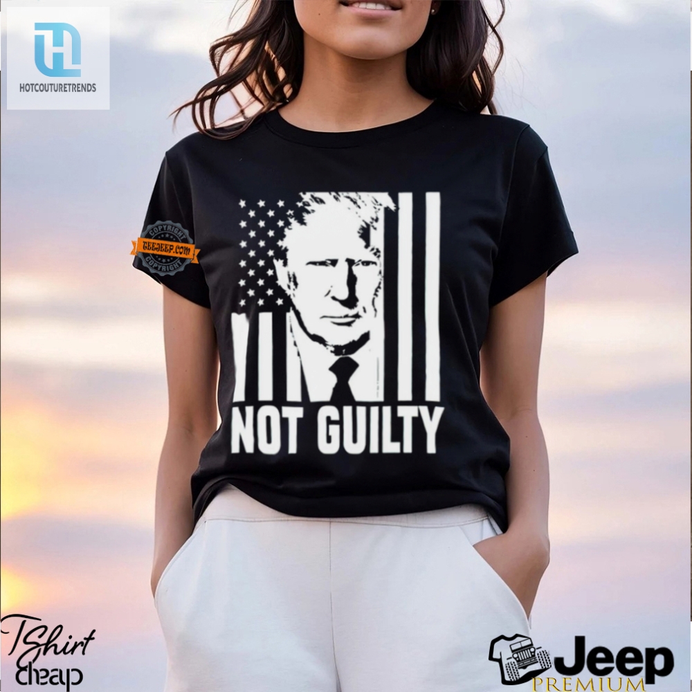 Funny Trump Not Guilty Flag Shirt  Unique Statement Tee