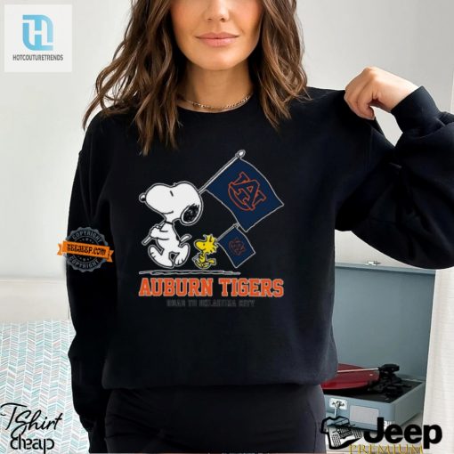 Snoopy Auburn Tigers Tee Road To Okc Fun Flag Shirt hotcouturetrends 1 3