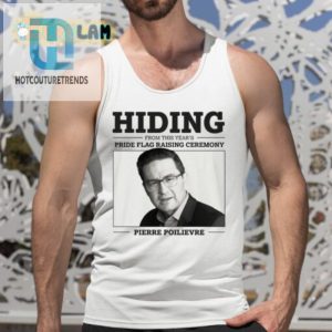 Funny Hiding From Pride Flag Pierre Poilievre Shirt hotcouturetrends 1 4