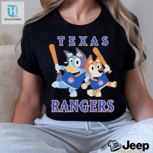 Score Big Laughs Bluey Texas Rangers Funny Baseball Shirt hotcouturetrends 1
