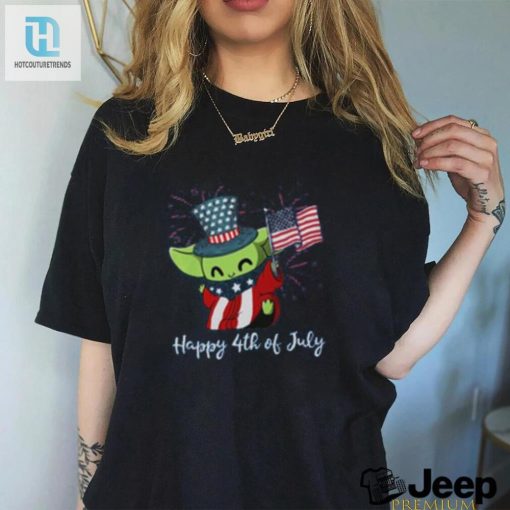 Funny Baby Yoda 4Th Of July Shirt Celebrate With A Smile hotcouturetrends 1 1