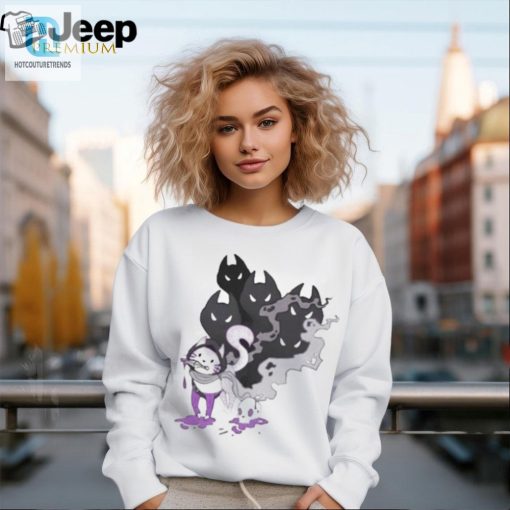 Purrfectly Proud Comical Asexual Pride Cat Tee hotcouturetrends 1 2