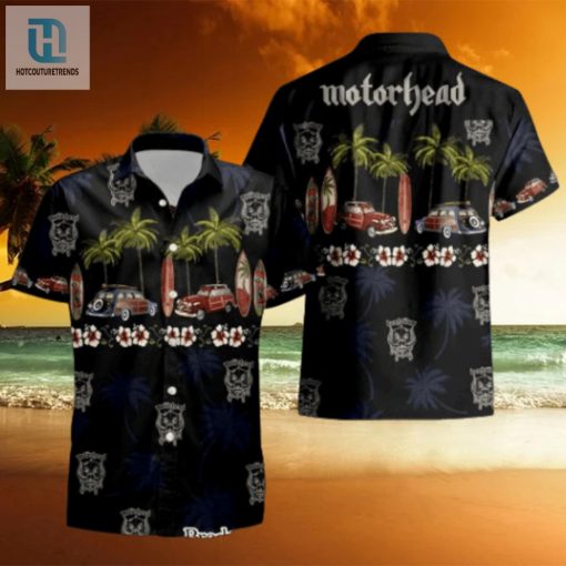 Rock Out In Style Motorhead Pattern Beach Shirt hotcouturetrends 1