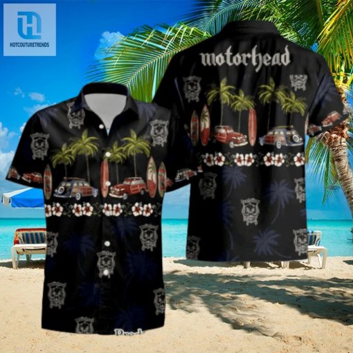 Rock Out In Style Motorhead Pattern Beach Shirt hotcouturetrends 1 1