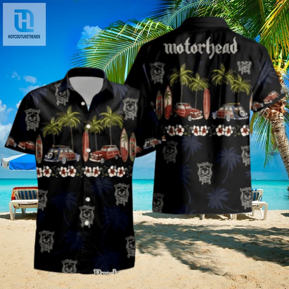 Rock Out In Style Motorhead Pattern Beach Shirt