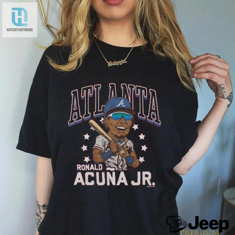 Rock Ronald Acuna Jr Shades  Funny Braves Fan Tee