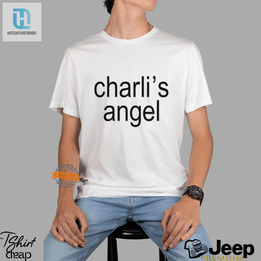 Get Winged  Witty Charlis Angel Tshirt Unique  Fun Design