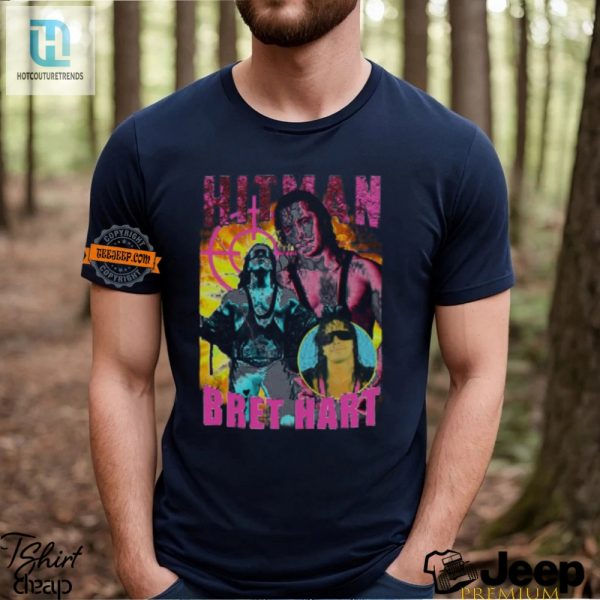 Hitman Bret Hart Tee Triple Threat Poses Punchlines hotcouturetrends 1 2