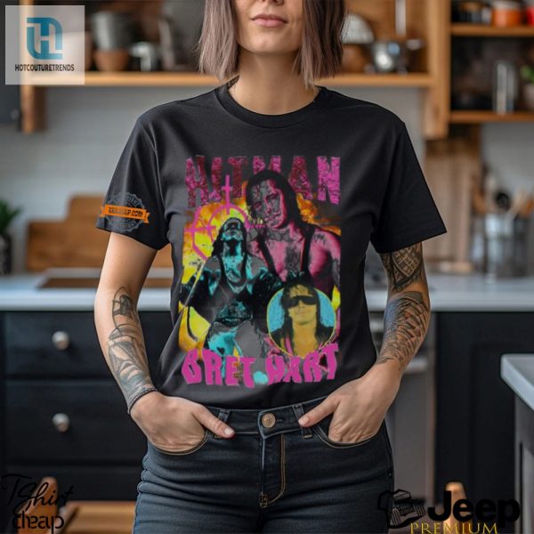 Hitman Bret Hart Tee Triple Threat Poses Punchlines hotcouturetrends 1 3