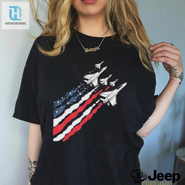 Vintage Jet Tee Fly High In Patriotic American Humor hotcouturetrends 1 3