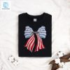 Quirky Retro Flag Bow Tee Perfect Laughs For July 4Th hotcouturetrends 1