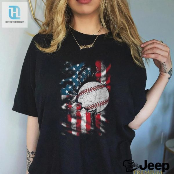 Patriotic Vintage Baseball Tee Hit A Home Run With Humor hotcouturetrends 1 3