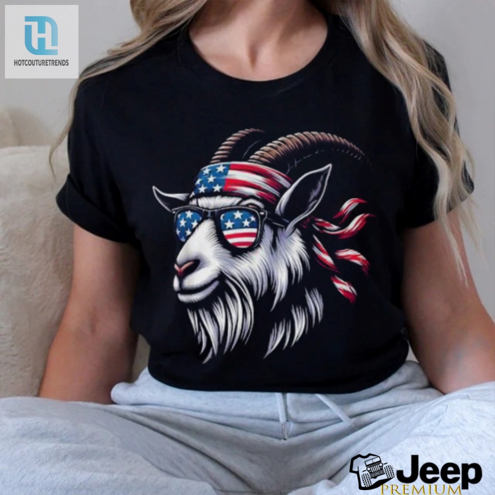 Funny Patriotic Goat Sunglasses 4Th Of July Tshirt