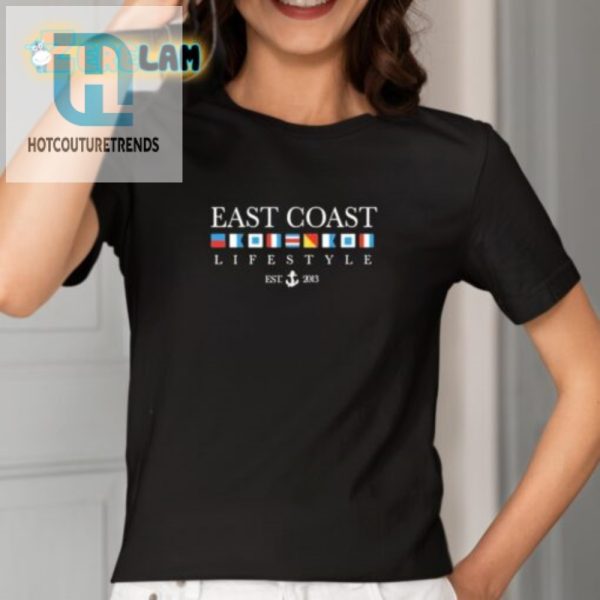 Sail In Style Quirky East Coast Lifestyle Boat Flag Tee hotcouturetrends 1 1