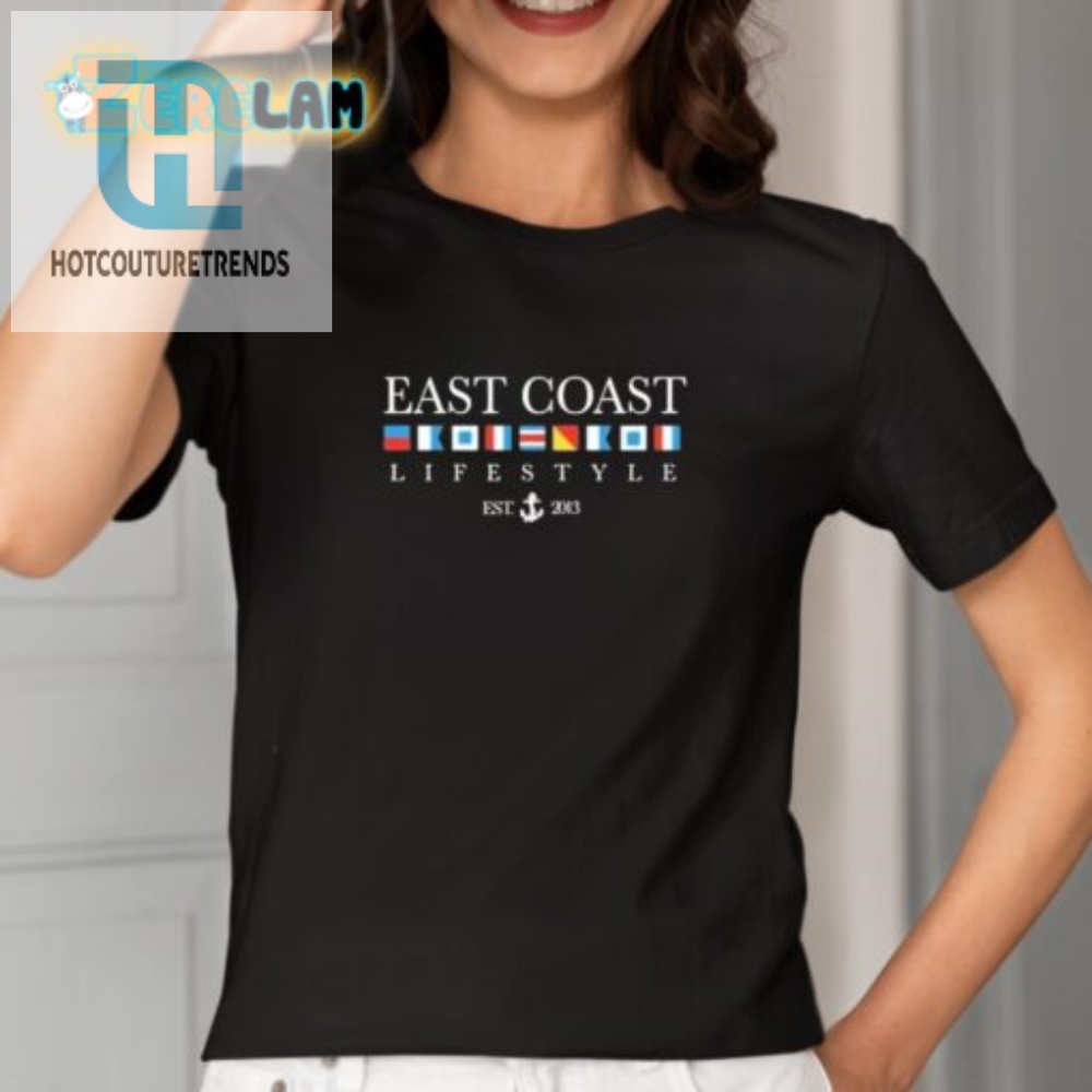 Sail In Style Quirky East Coast Lifestyle Boat Flag Tee