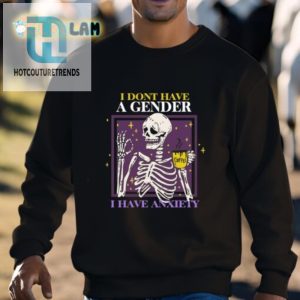 Funny Skull Shirt Anxiety Over Gender Tee hotcouturetrends 1 2