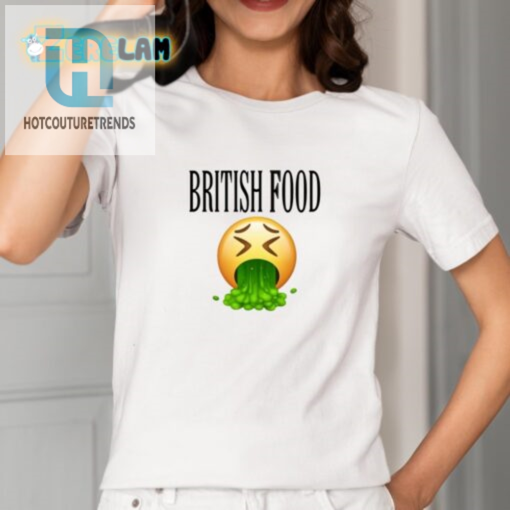 Funny British Food Vomit Emoji Shirt  Unique  Hilarious