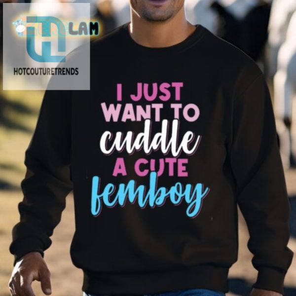 Cuddle With A Cute Femboy Funny Unique Shirt hotcouturetrends 1 2