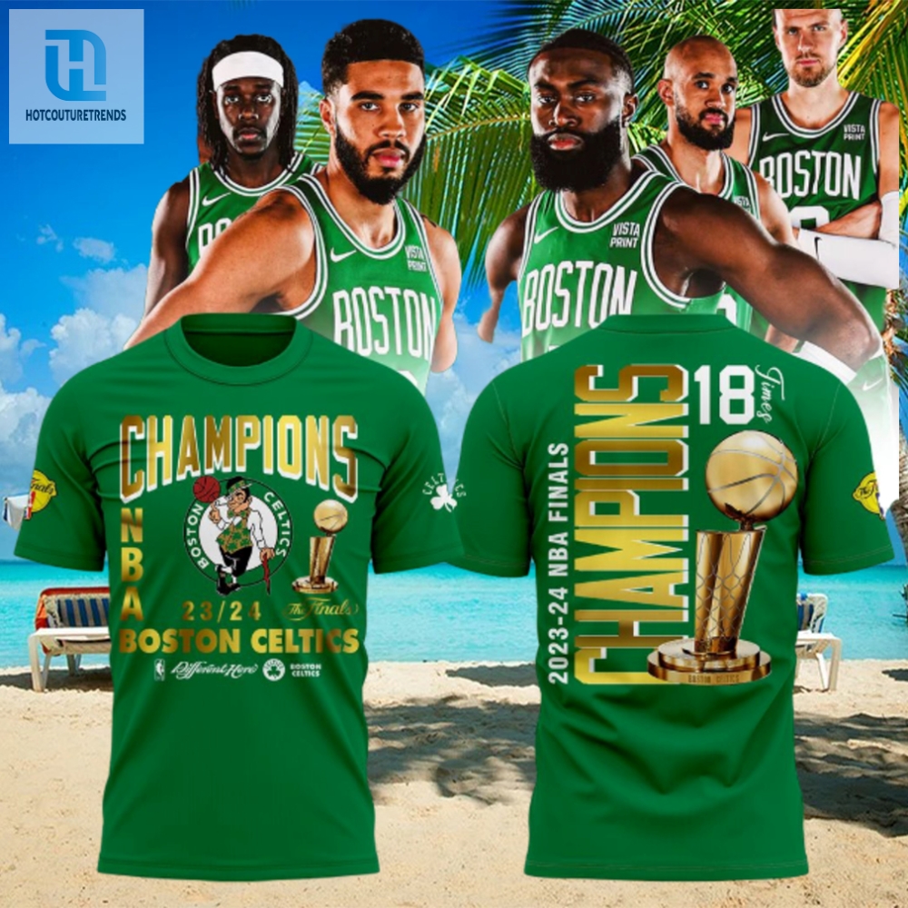 Get Lucky Celtics 202324 Champs 3D Tee  Green  Unique