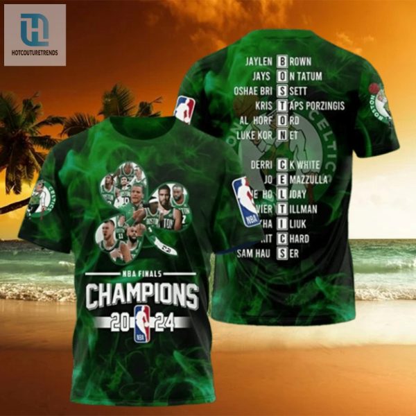 Dunkin Champs 2024 Celtics 3D Tee Nba Finals Humor hotcouturetrends 1