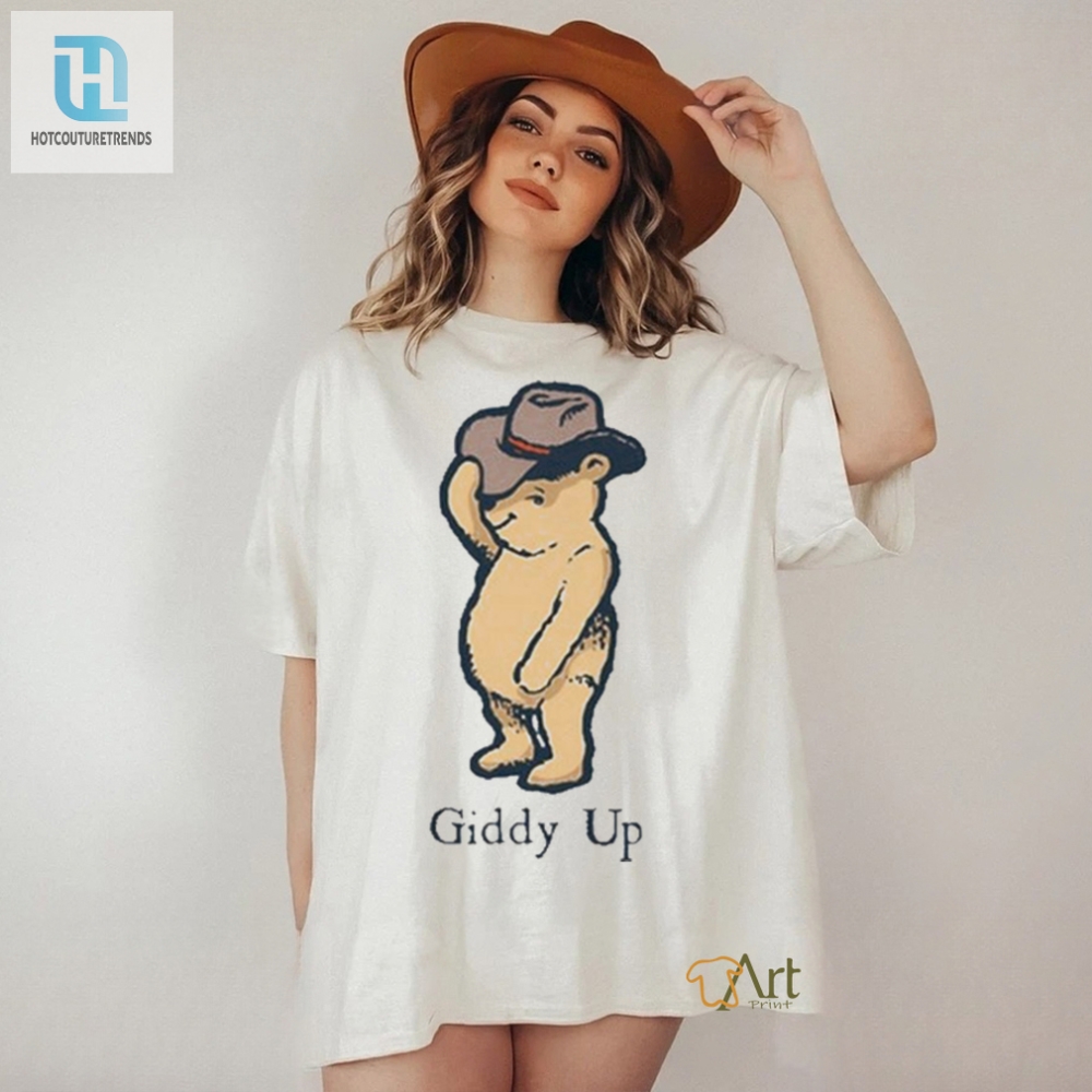 Get Laughs With The Unique Giddy Up Winnie Boxy Crusher Shirt