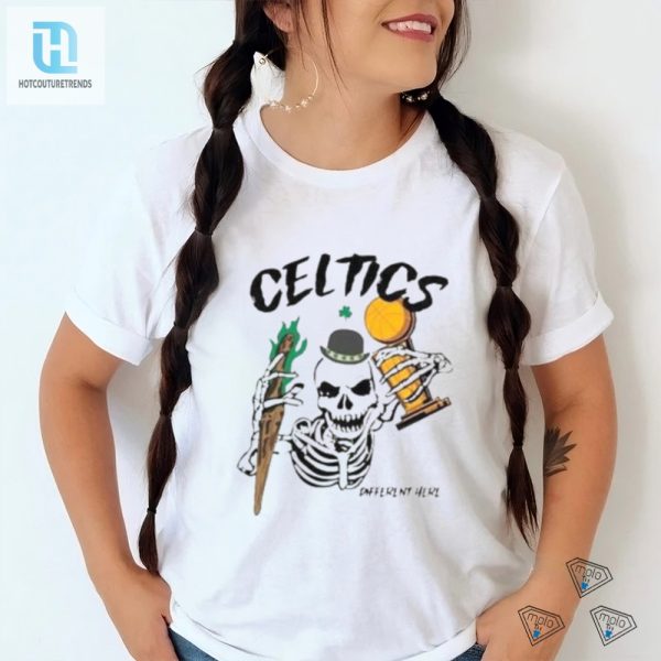 Boston Celtics Skeleton Champ Trophy Tee With A Twist hotcouturetrends 1