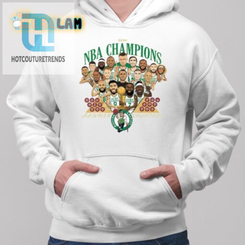 2024 Celtics Champs Kornets Banner 18 Tee  Get Yours