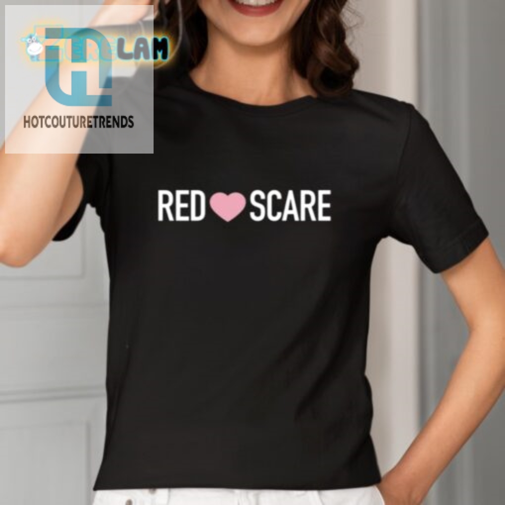 Rock Humor  Style Anna Khachiyan Red Love Scare Shirt