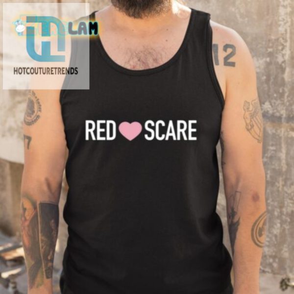 Rock Humor Style Anna Khachiyan Red Love Scare Shirt hotcouturetrends 1 4