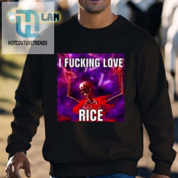 Funny Skeleton I Love Rice Shirt Unique Hilarious Tee hotcouturetrends 1 2