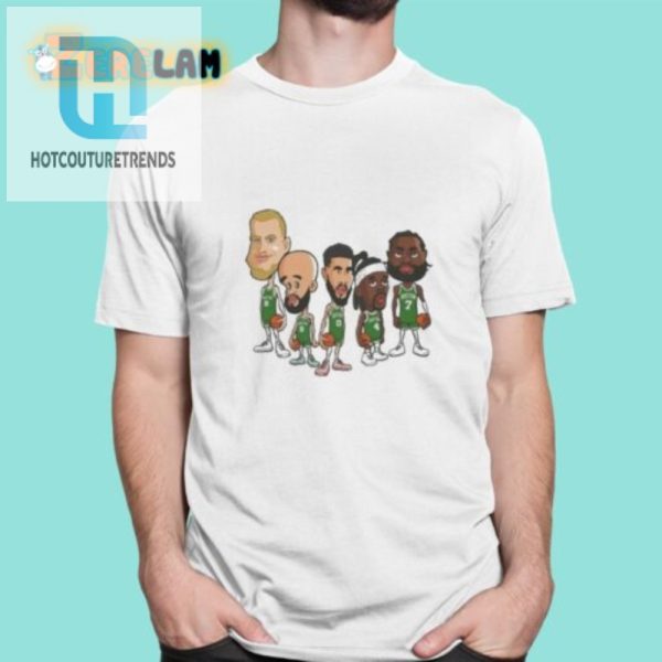 Celtics Superteam 2024 Tatum Holiday White Brown Tee hotcouturetrends 1