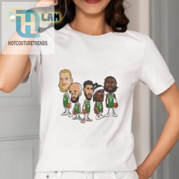 Celtics Superteam 2024 Tatum Holiday White Brown Tee hotcouturetrends 1 1