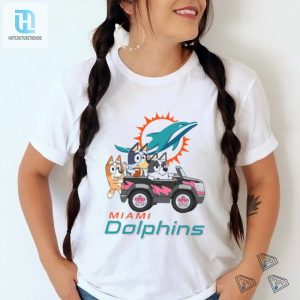 Bluey Rides Shotgun In Dolphins Gear Drive With A Laugh hotcouturetrends 1 1
