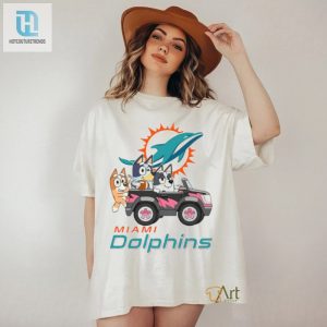 Bluey Rides Shotgun In Dolphins Gear Drive With A Laugh hotcouturetrends 1 3