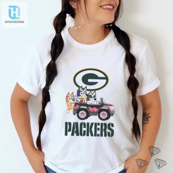 Score Laughs With Bluey In A Green Bay Packers Car Shirt hotcouturetrends 1 1